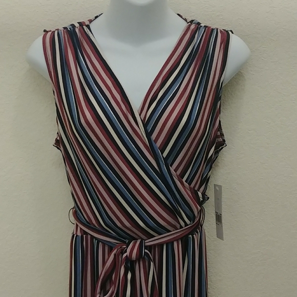 Anthropologie- Donna Morgan Striped Jumpsuit - Picture 4 of 16